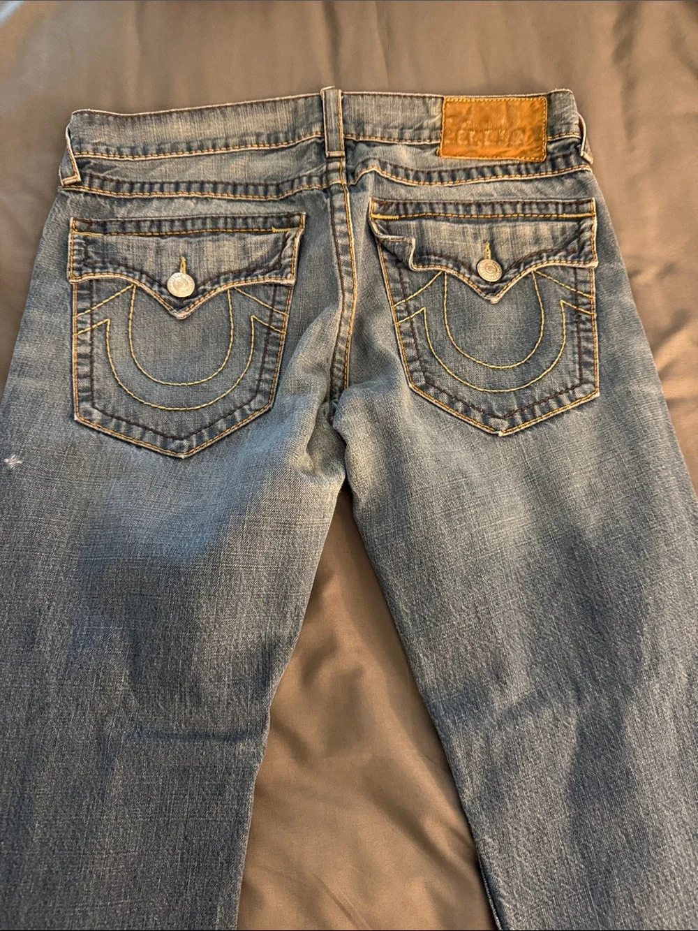 True Religion Men's Light Blue Bootcut Jeans
